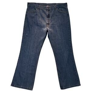 Vintage Thumbs Up Sears Jeans Mens 42x31 Big Tall Blue Denim Bootcut Flare 80s